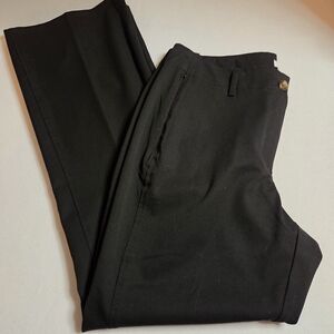 J.jill Black Pants Size 12 Zipper Pockets Flat Front
